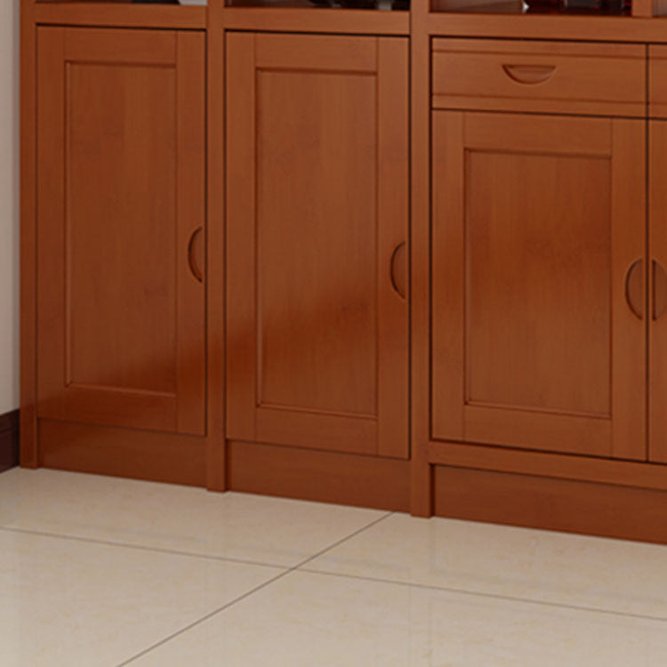 Contemporary 2-drawer Solid Wood 74.8" Tall Accent Cabinet with Doors