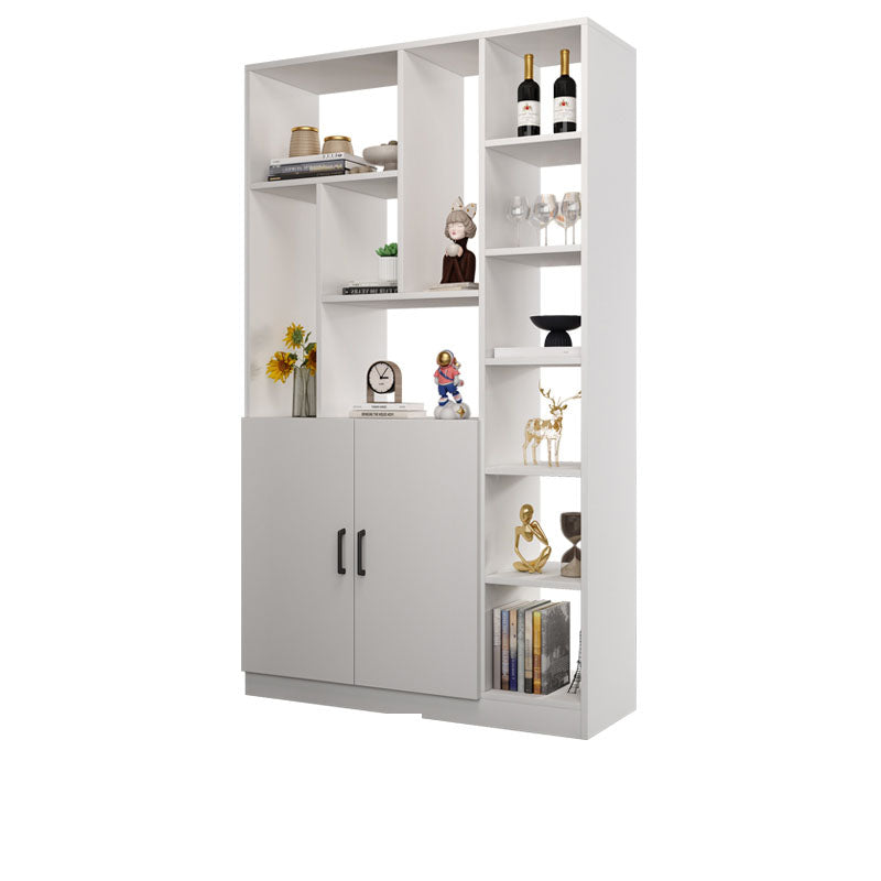 Modern Wooden 78.74" Tall Accent Cabinet with Shelves and Doors