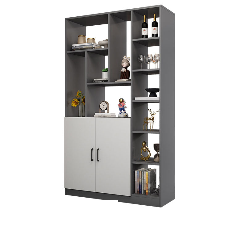 Modern Wooden 78.74" Tall Accent Cabinet with Shelves and Doors