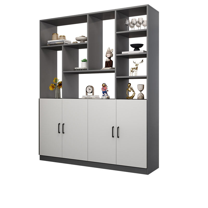 Modern Wooden 78.74" Tall Accent Cabinet with Shelves and Doors