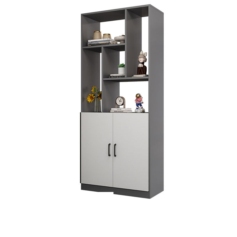Modern Wooden 78.74" Tall Accent Cabinet with Shelves and Doors