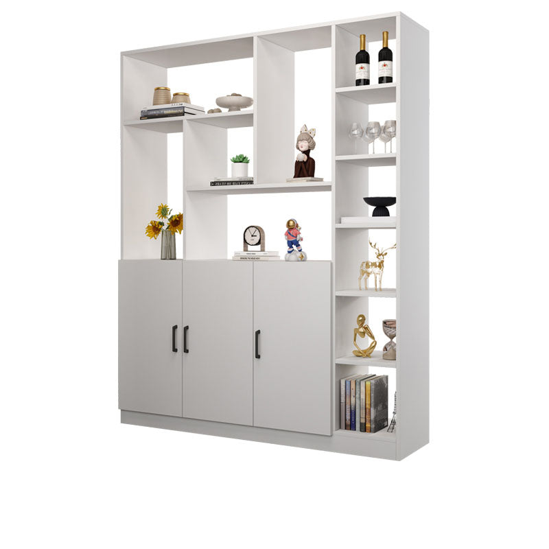 Modern Wooden 78.74" Tall Accent Cabinet with Shelves and Doors