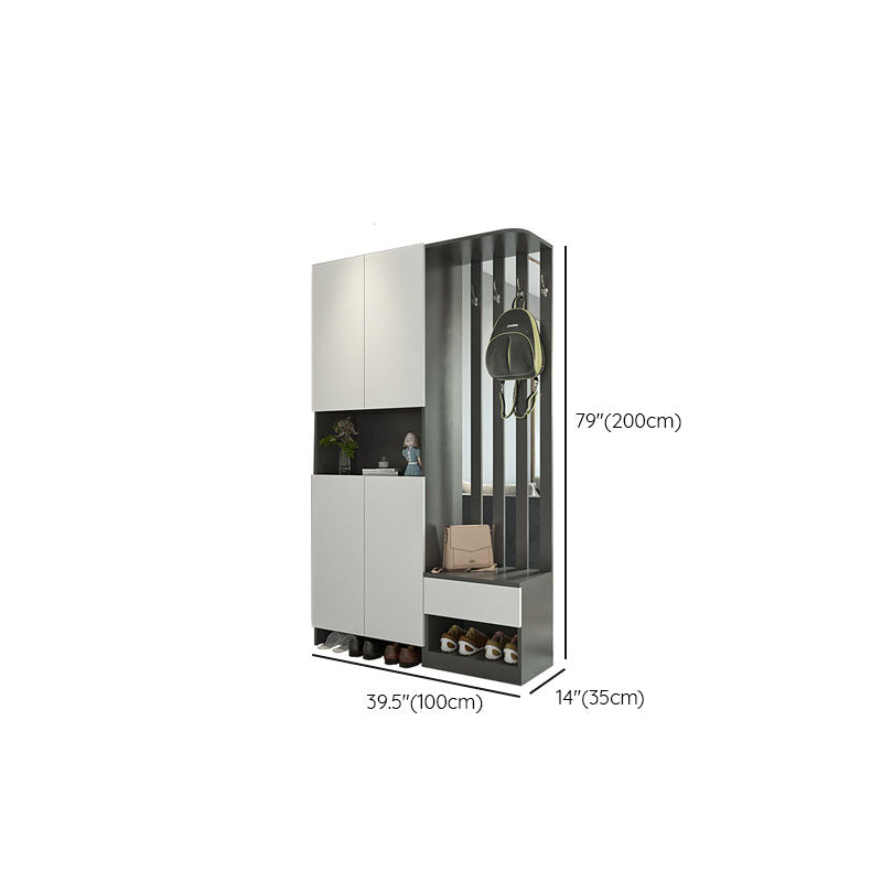 Modern 2-door Wood 78.74" Tall Accent Cabinet with Drawer for Living Room