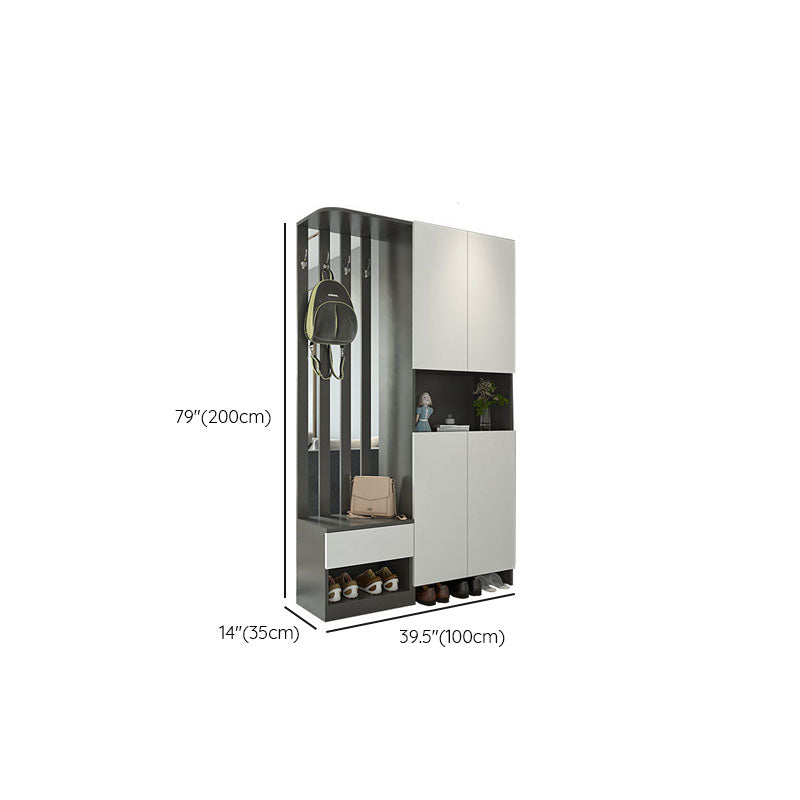 Modern 2-door Wood 78.74" Tall Accent Cabinet with Drawer for Living Room