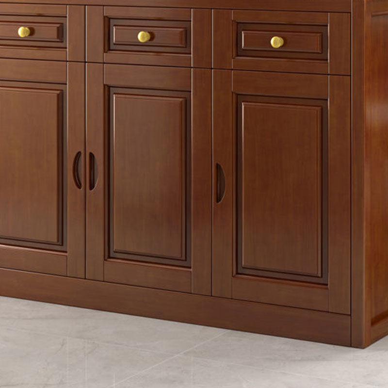 3-drawer Solid Wood Cabinet 15.74" Wide Accent Cabinet Doors