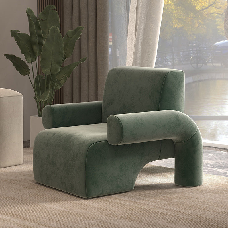 Modern Wool Blend Accent Armchair with Tight Back for Living Room