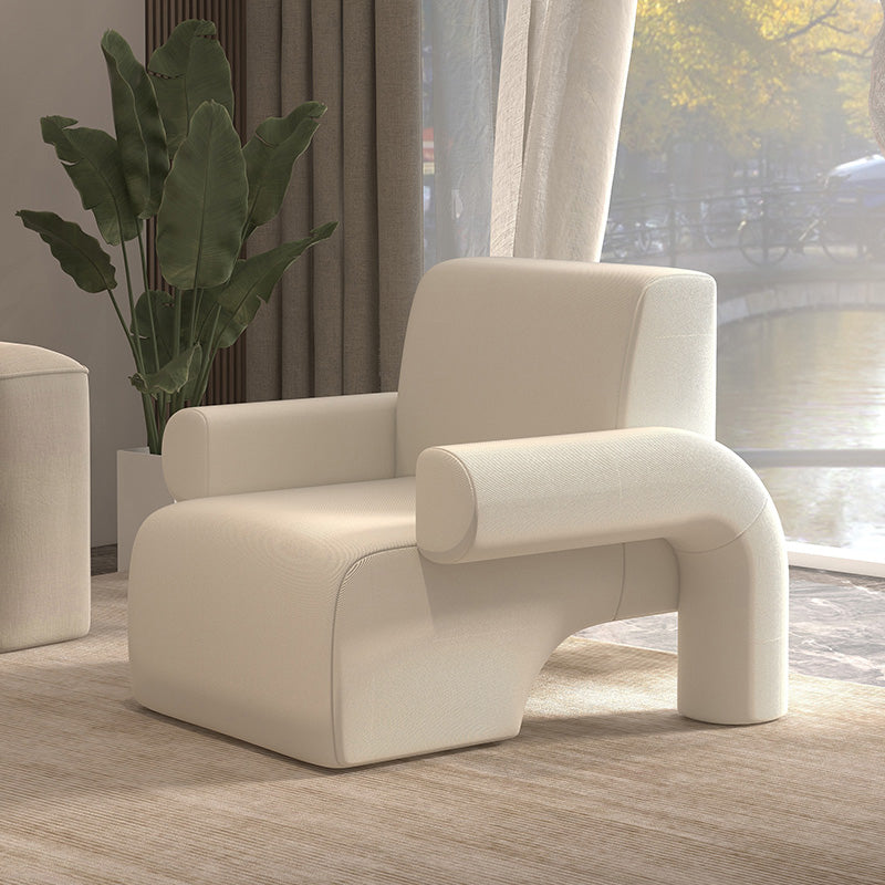 Modern Wool Blend Accent Armchair with Tight Back for Living Room