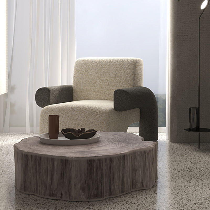 Modern Wool Blend Accent Armchair with Tight Back for Living Room