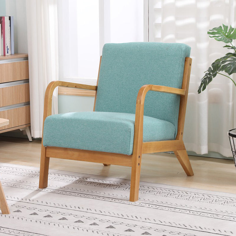 Scandinavian Basic Four Leg Armchair Solid Wood Living Room Armchair