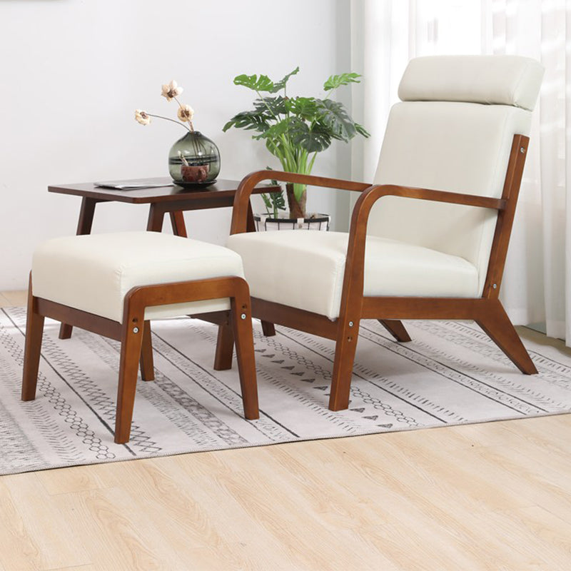 Scandinavian Basic Four Leg Armchair Solid Wood Living Room Armchair