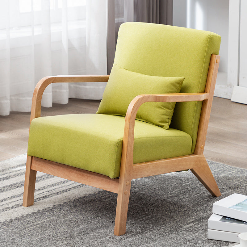 Scandinavian Basic Four Leg Armchair Solid Wood Living Room Armchair