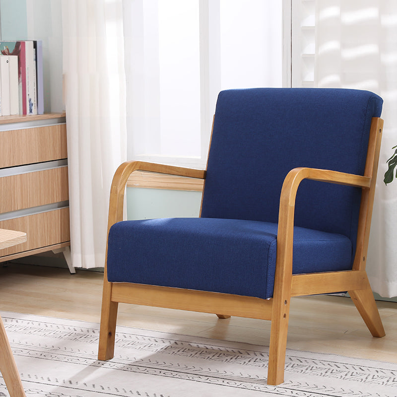 Scandinavian Basic Four Leg Armchair Solid Wood Living Room Armchair
