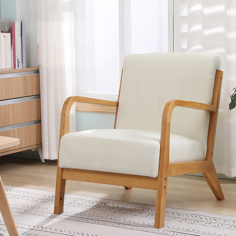 Scandinavian Basic Four Leg Armchair Solid Wood Living Room Armchair