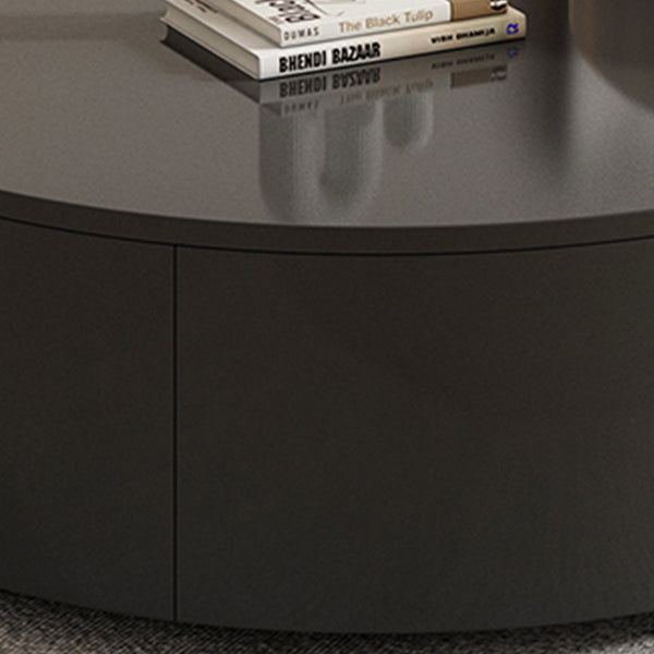 Contemporary Round Slate Nesting Coffee Table Set with Storage