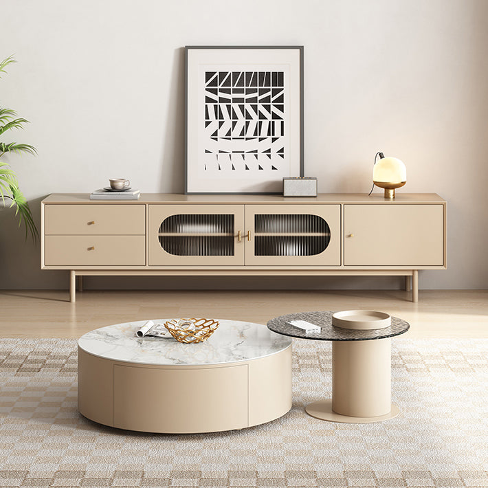 Contemporary Slate and Wood Bedroom Coffee Or End Table with Drawer