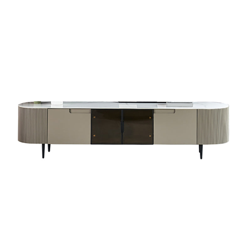 White Slate Bedroom Rectangle and Round Modern Coffee Or End Table with Storage