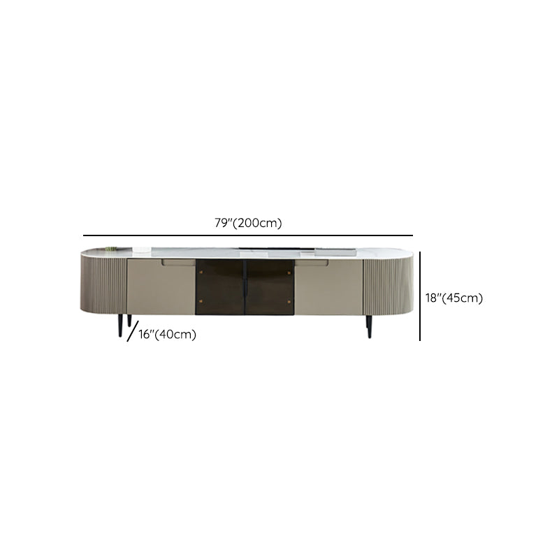 White Slate Bedroom Rectangle and Round Modern Coffee Or End Table with Storage
