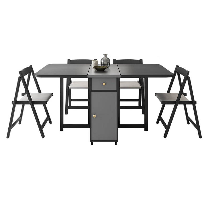 3/5/7 Pieces Modern Folding Solid Wood Multi Purpose Dining Set for Home