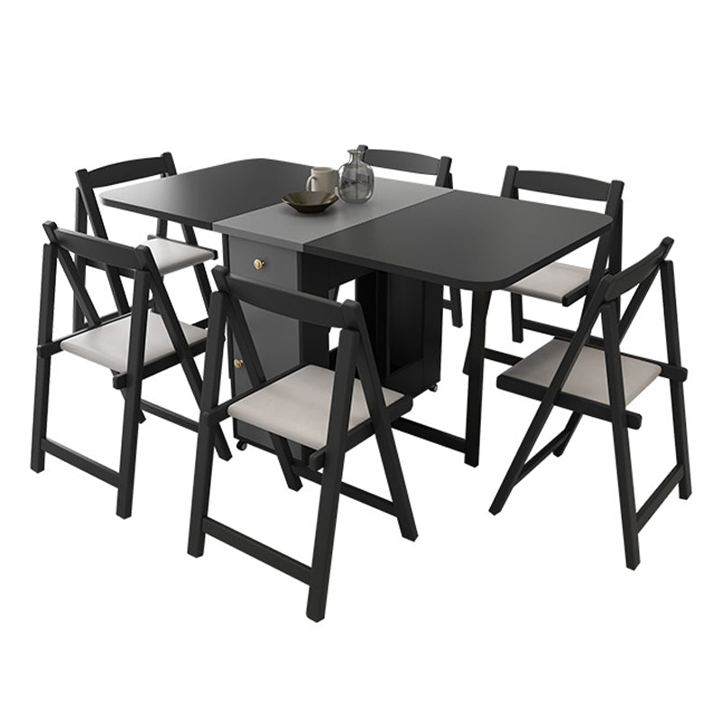 3/5/7 Pieces Modern Folding Solid Wood Multi Purpose Dining Set for Home