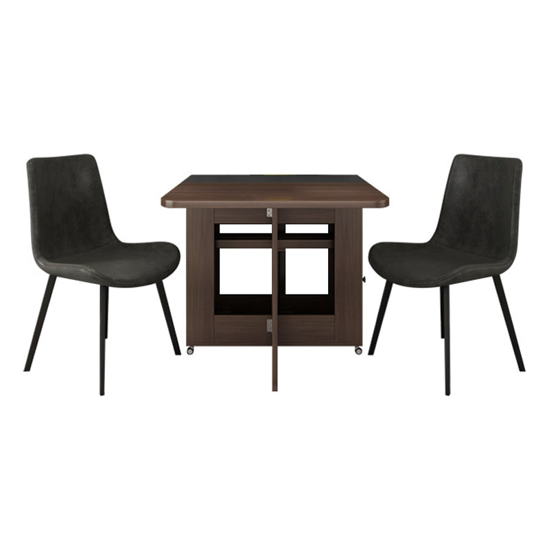 3/5/7 Pieces Modern Folding Solid Wood Multi Purpose Dining Set for Home