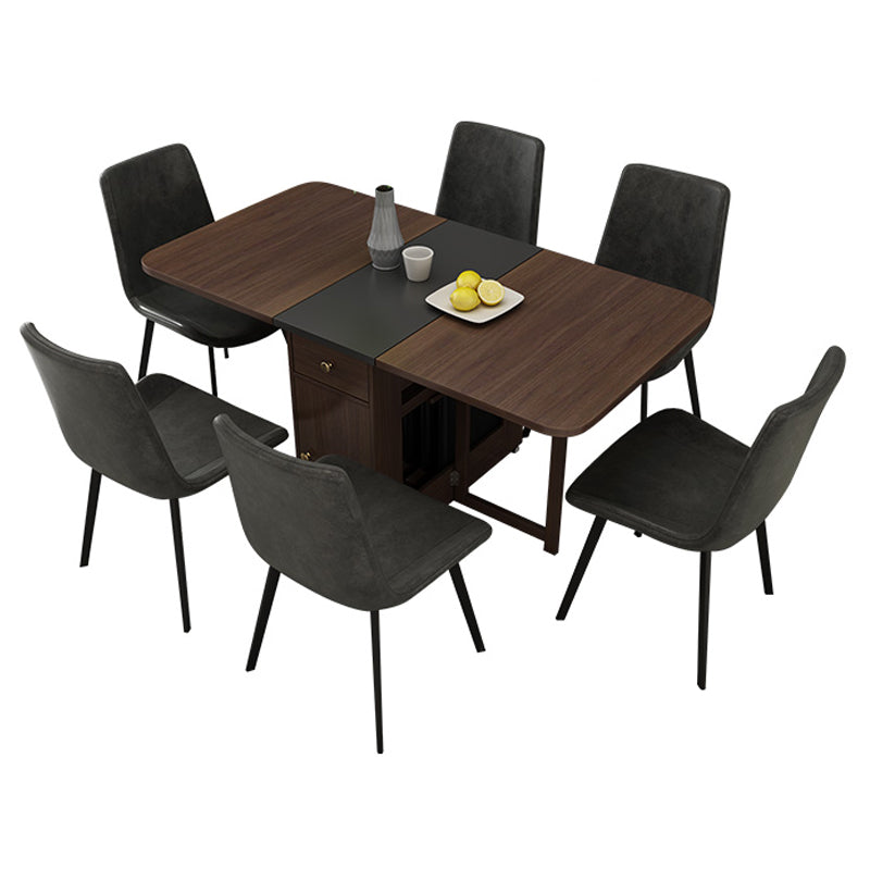 3/5/7 Pieces Modern Folding Solid Wood Multi Purpose Dining Set for Home