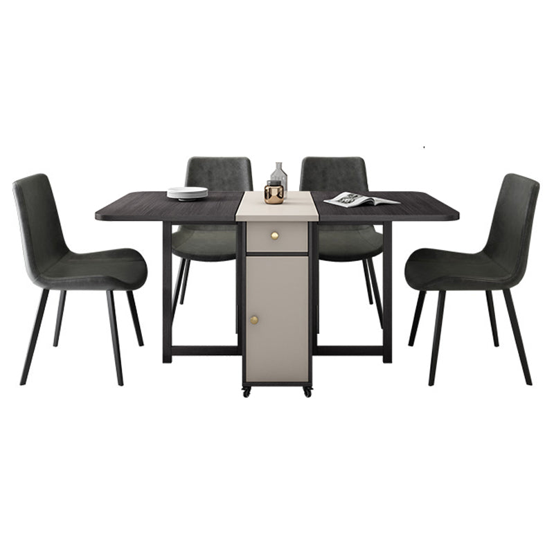 3/5/7 Pieces Modern Folding Solid Wood Multi Purpose Dining Set for Home