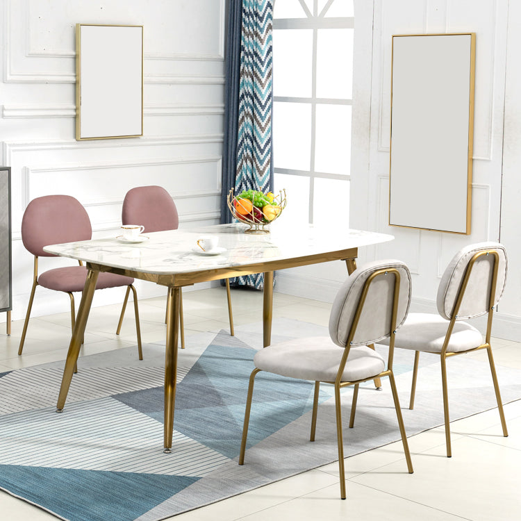 Contemporary Dining Room Upholstered Armless Open Back Dining Chair