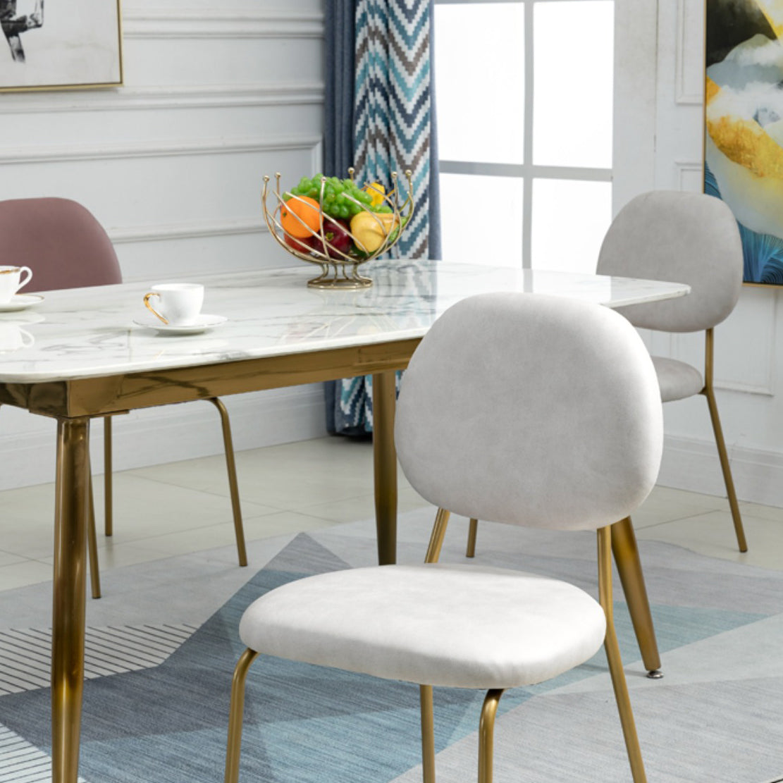 Contemporary Dining Room Upholstered Armless Open Back Dining Chair