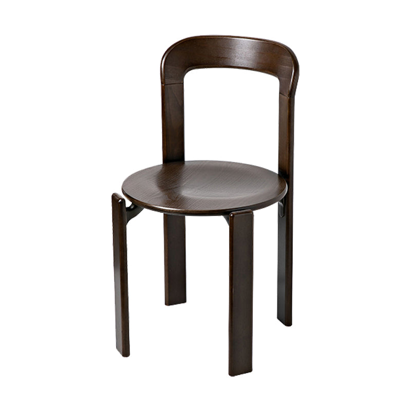 Contemporary Style Open Back Wood Dining Side Chair for Living Room