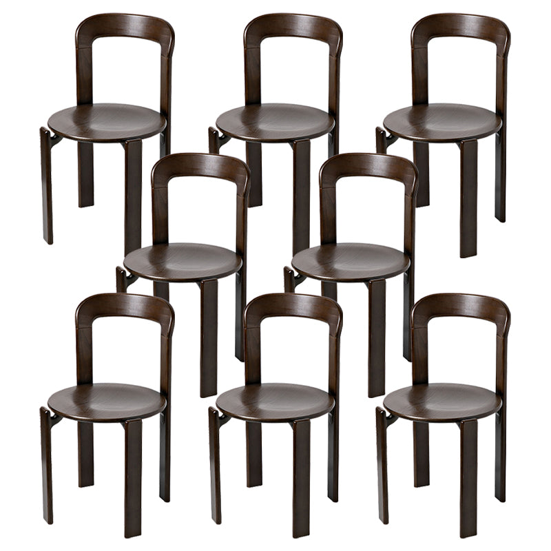 Contemporary Style Open Back Wood Dining Side Chair for Living Room