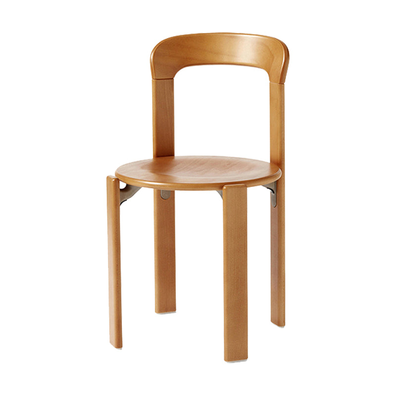 Contemporary Style Open Back Wood Dining Side Chair for Living Room