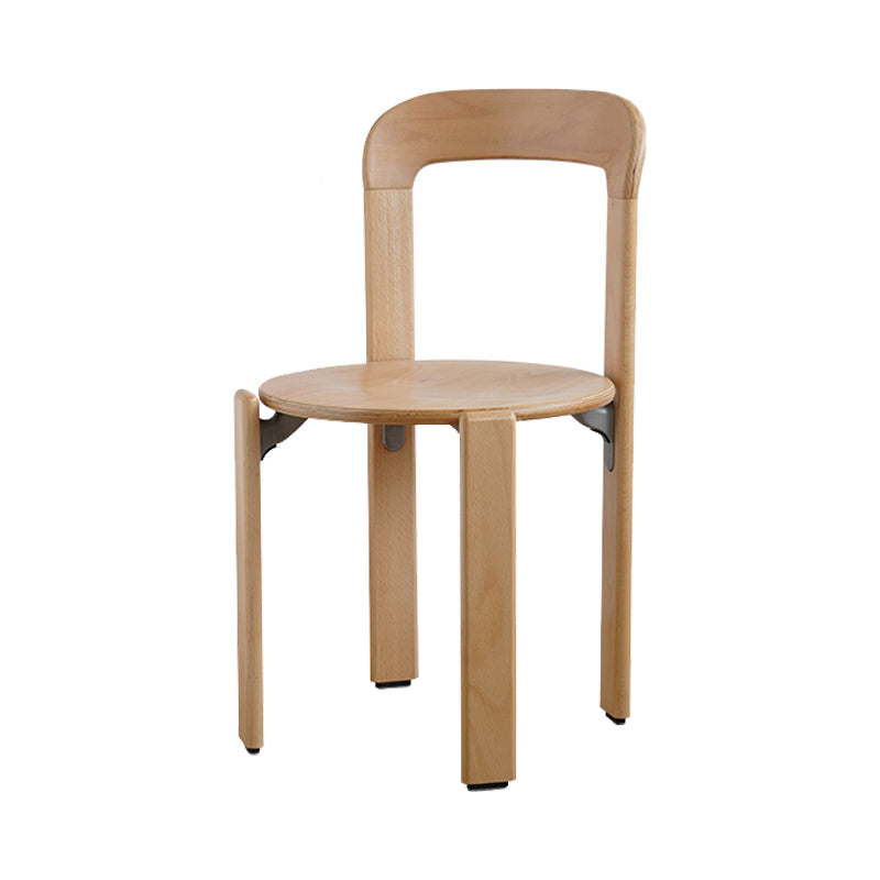 Contemporary Style Open Back Wood Dining Side Chair for Living Room