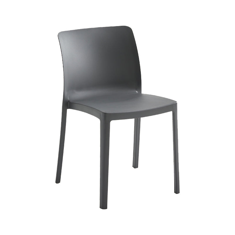 Modern Dining Room Armless Plastic Stacking Parsons Dining Chair