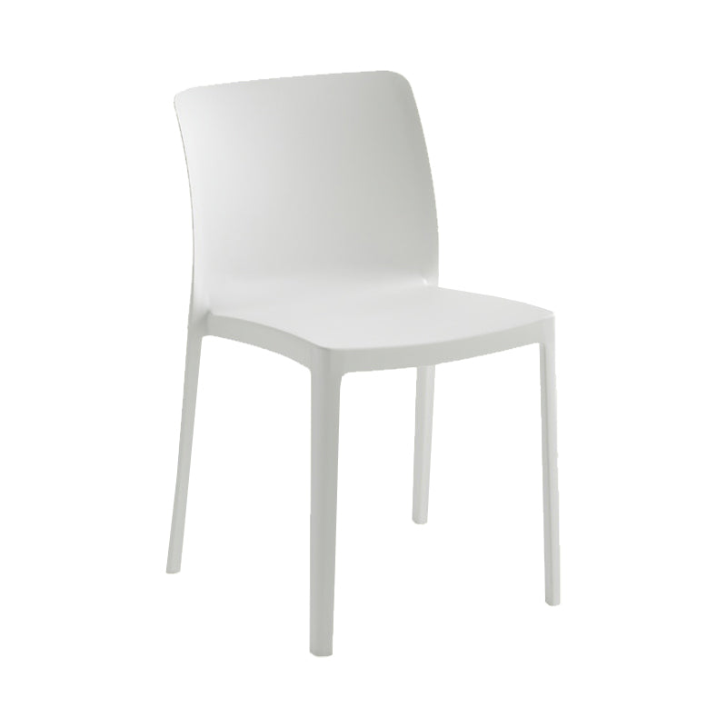 Modern Dining Room Armless Plastic Stacking Parsons Dining Chair