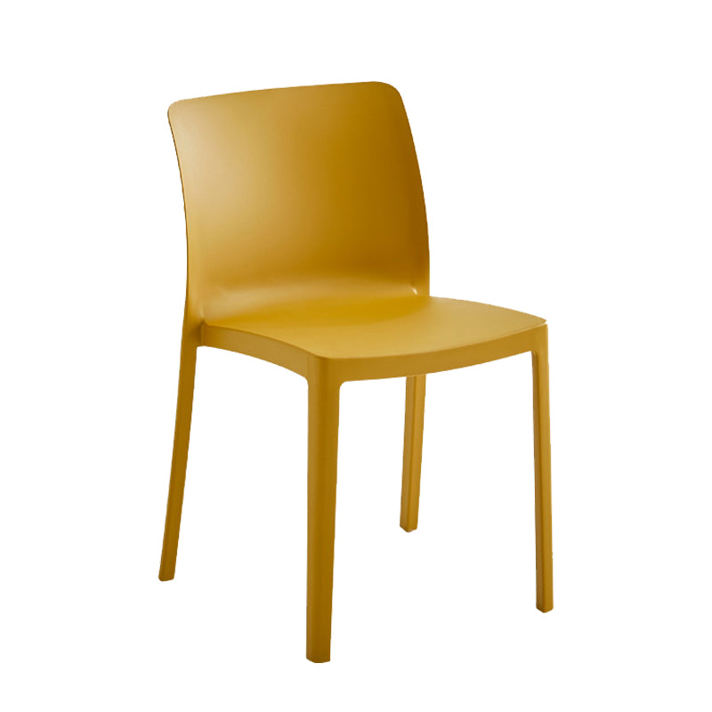 Modern Dining Room Armless Plastic Stacking Parsons Dining Chair