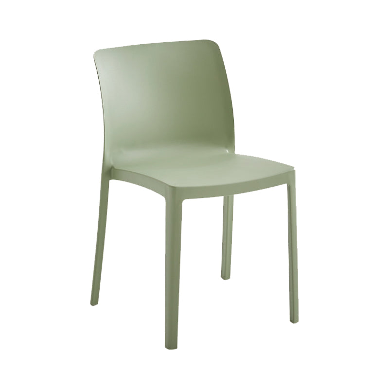 Modern Dining Room Armless Plastic Stacking Parsons Dining Chair