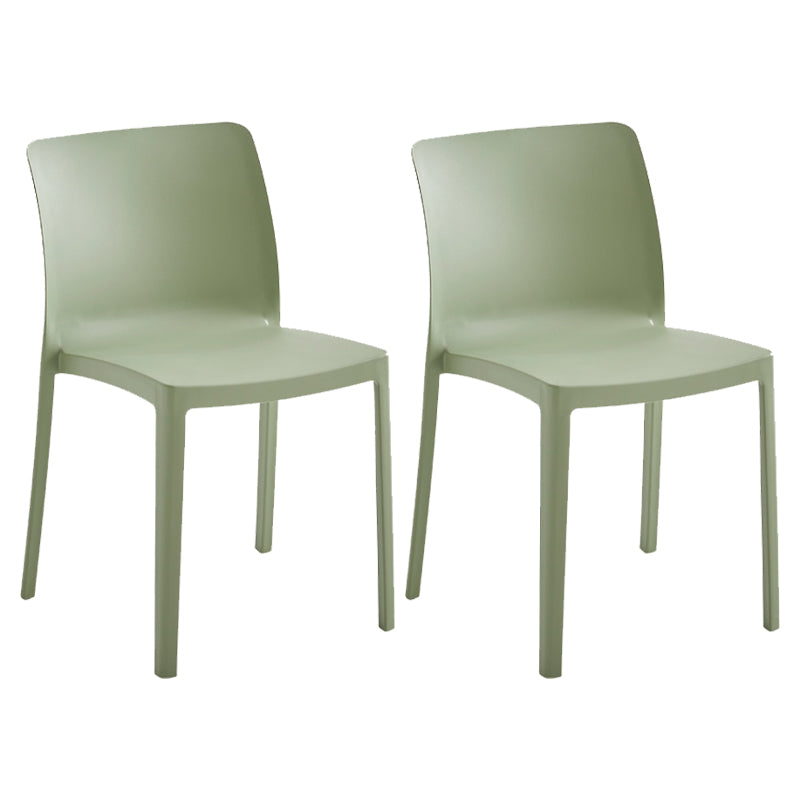 Modern Dining Room Armless Plastic Stacking Parsons Dining Chair