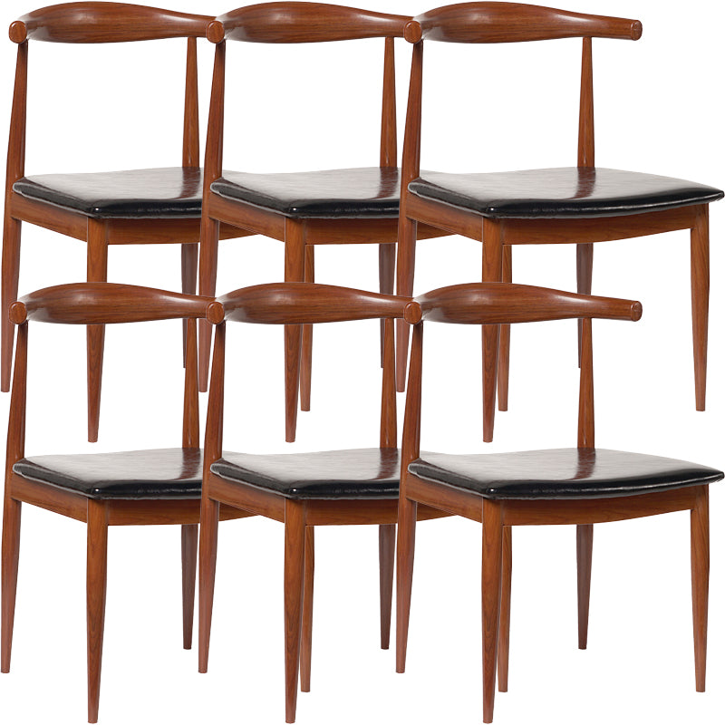 Open Back Metal Armless Dining and Accent Chairs for Dining Room