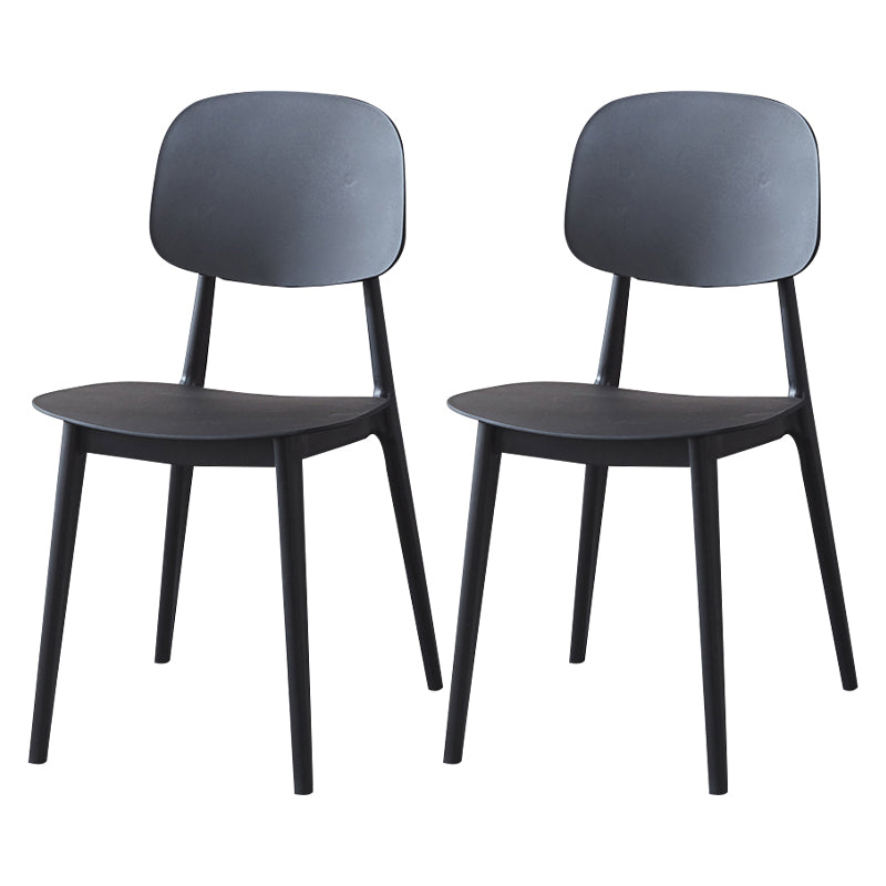 Contemporary Style Open Back Plastic Dining Side Chair for Home