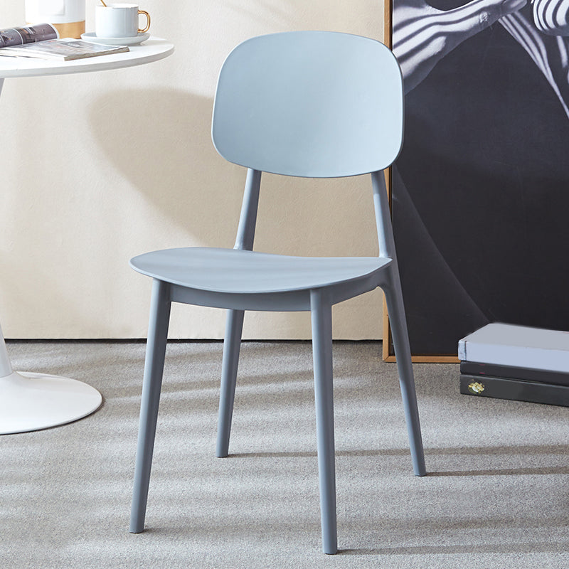 Contemporary Style Open Back Plastic Dining Side Chair for Home