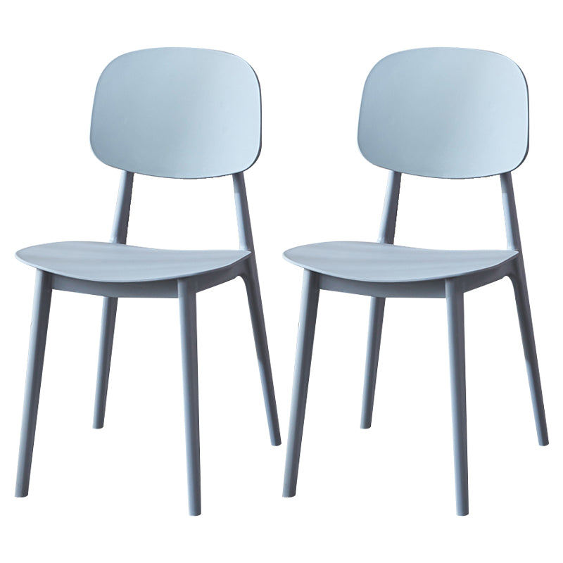 Contemporary Style Open Back Plastic Dining Side Chair for Home