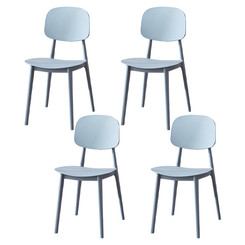 Contemporary Style Open Back Plastic Dining Side Chair for Home