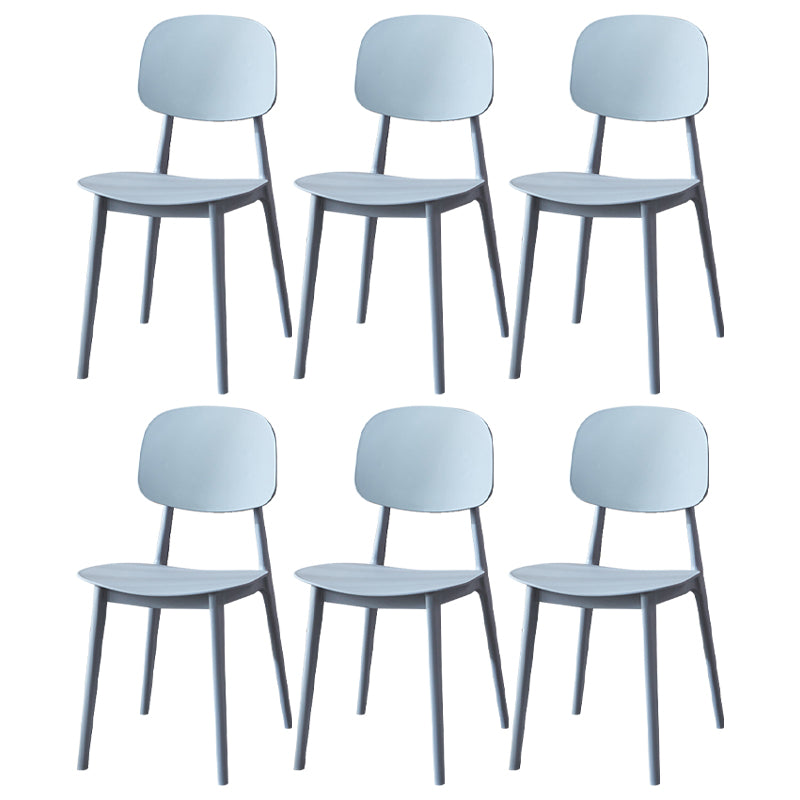 Contemporary Style Open Back Plastic Dining Side Chair for Home