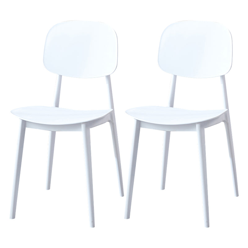 Contemporary Style Open Back Plastic Dining Side Chair for Home