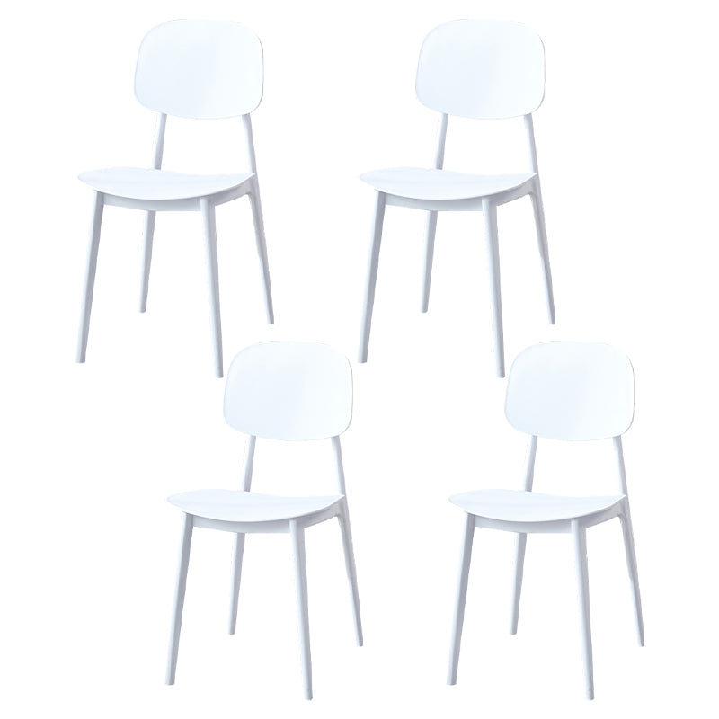 Contemporary Style Open Back Plastic Dining Side Chair for Home