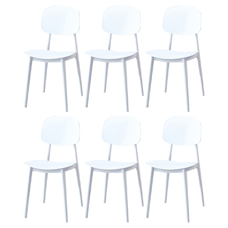 Contemporary Style Open Back Plastic Dining Side Chair for Home