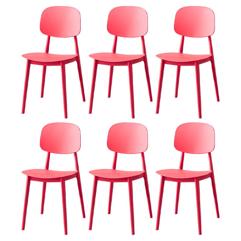 Contemporary Style Open Back Plastic Dining Side Chair for Home