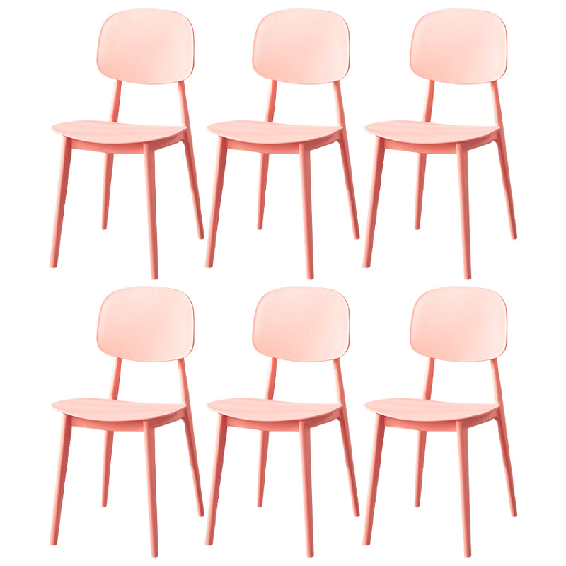 Contemporary Style Open Back Plastic Dining Side Chair for Home