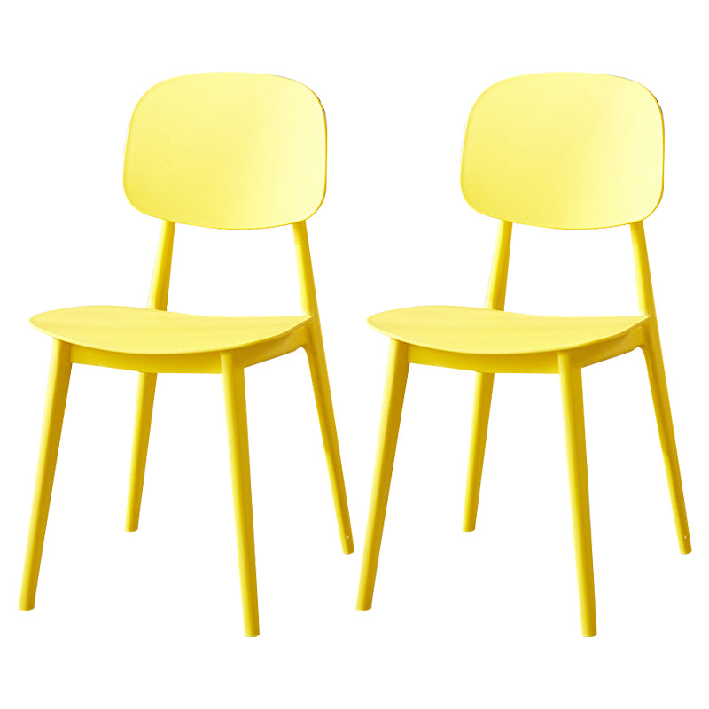 Contemporary Style Open Back Plastic Dining Side Chair for Home