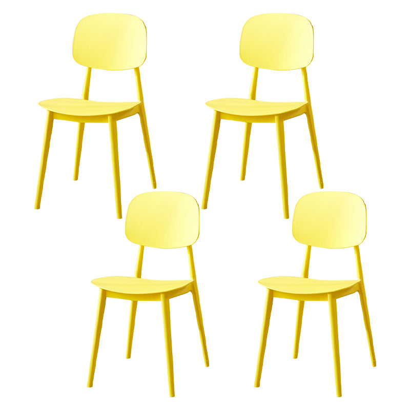 Contemporary Style Open Back Plastic Dining Side Chair for Home